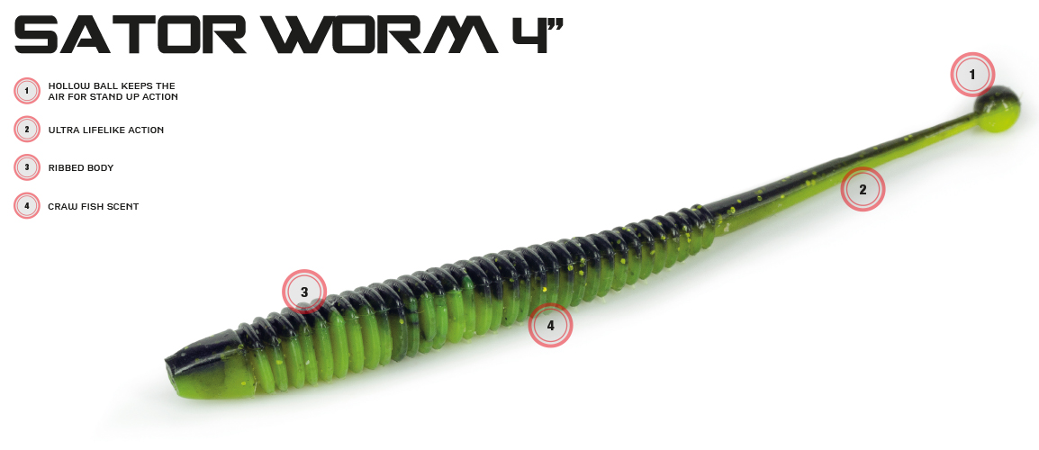 Molix Sator Worm 4 Inch Lure